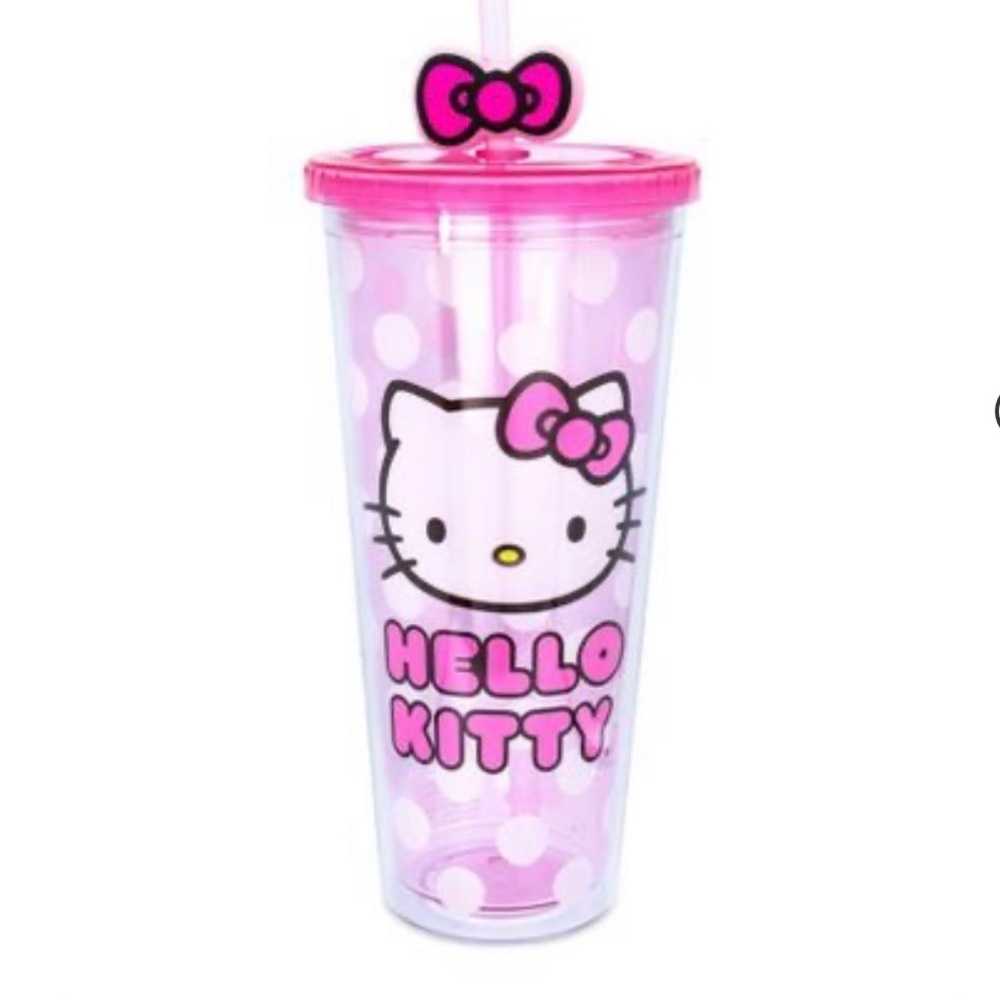 Sanrio Hello Kitty Face Carnival Cup With Lid and Topper